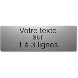 Chapa Con Huella Dactilar Mygoodprice - Placa grabada personalizada (1 a 3 líneas, 30 x 10 cm, autoadhesiva, aluminio cepillado)