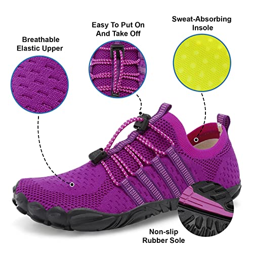 Image of XIHALOOK Athletic Hiking Water Shoes Womens Mens Quick Dry Barefoot for Beach Walking Kayaking Surfing Training