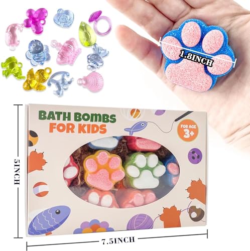 Bath Bomb for Kids, 12 Pcs Colorful Handmade Natural Bath Ball with Surprise Sparkling Crystal Toys, SPA Fizzy Bath Bomb Gift Set for Girl Boy at Christmas, Birthday, Easter - Image 3