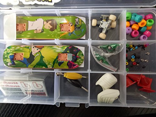 Fanci Abs Finger Skateboard Set Double Rocker Diy Mini Finger Boarding Toy #TOP2