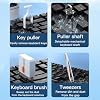 DAPOWER Kit de Limpieza de Teclado 32 en 1 para MacBook Laptop Computadora, Kit Limpiador de Audífonos para Airpod, Kit Limpiador Multifunción para Electrónicos PC para iPhone Celular Cámara (Negro) 8