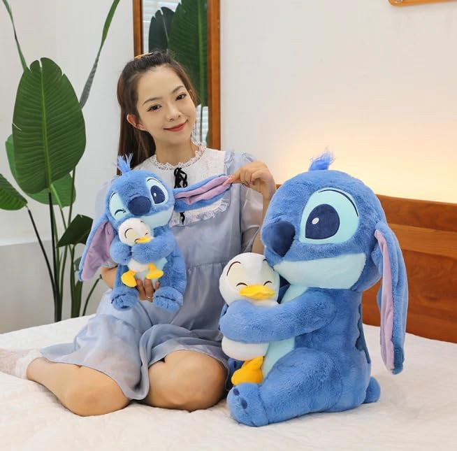 Image of Babique Hug Duck Stiffy Plushie Stuffed Plush Teddy Bear Soft Toy |Ideal for Birthdays & Special Occasions Girls /Boys, Baby Kids -Blue (30Cm)