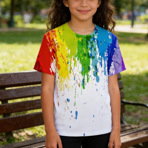 Image of LAIDIPAS Boys Girls 3D Graphic T-Shirt Short Sleeve Tops Tees 6-16 Years