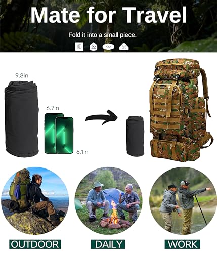 NATUVENIX Wanderhose Herren, Leichte Outdoor Hosen für Herren Wasserabweisend Trekkinghose Schnell Trocknende Reisenhose Männer Stretch Arbeitshose