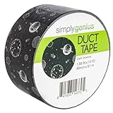 Simply Genius (Single Roll) Patterned and Colored Duct Tape Roll Craft Supplies for Kids Adults Patterned Duct Tape Colors