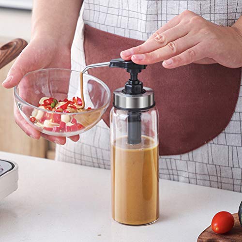 DOITOOL Sauce Press Bottle 26Oz Large Capacity Sauce Storage Container with Spring Lid for Home Kitchen and Restaurant Use Suitable for Ketchup Salad Dressing Mustard Oil Vinegar - Image 2