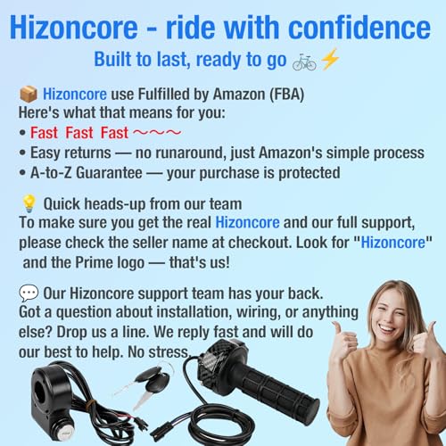 Image of Full Twist Throttle for Ridstar Q20, Surron Throttle with Ignition Switch, Ebike Throttle Grips Cable Kit Compatible with Ridstar Q20 Electric Dirt Bike