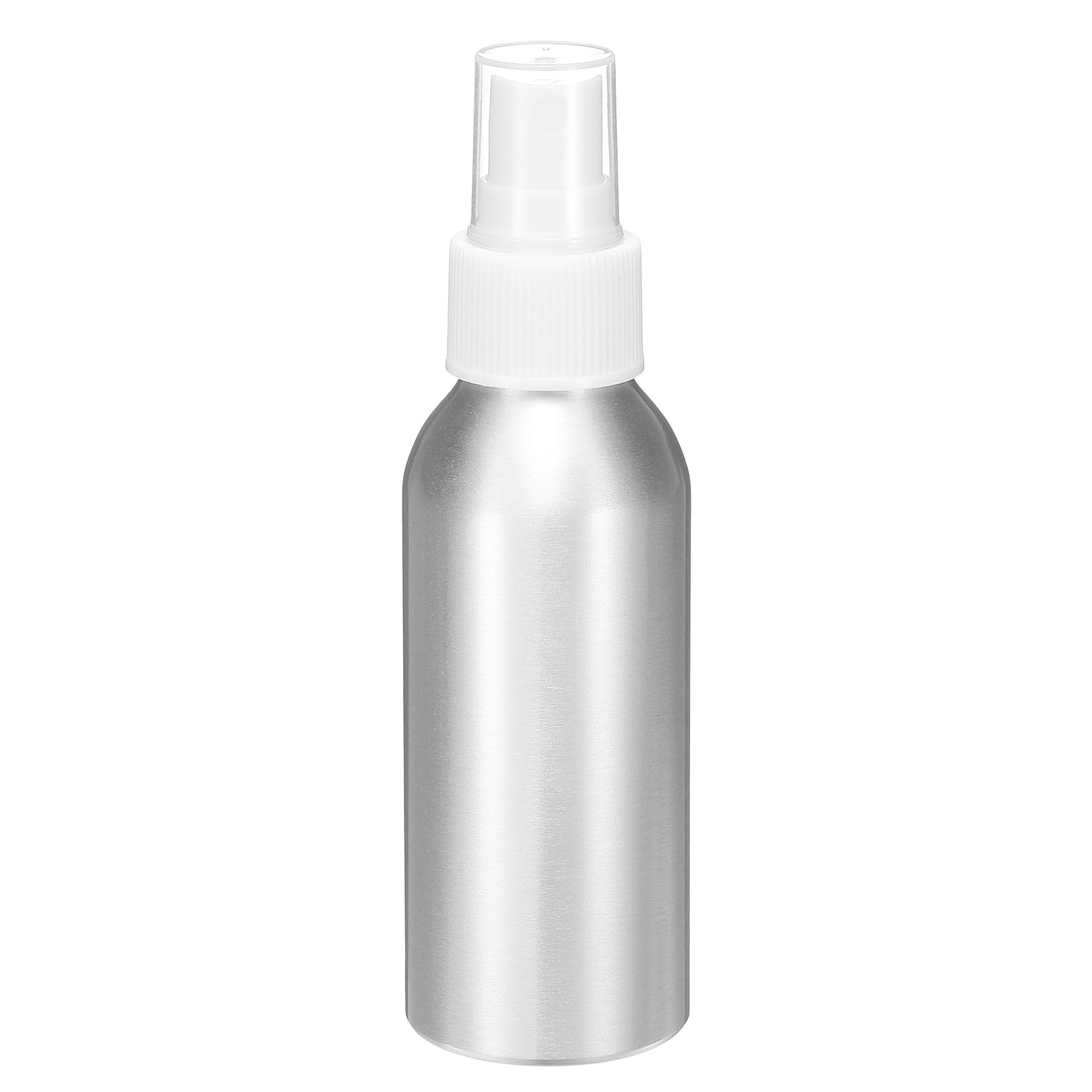 HARFINGTON Aluminum Fine Mist Spray Bottles 100ml/3.4oz Metal Small Liquid Alcohol Refillable Travel Container with White Plastic Nozzle Cap for