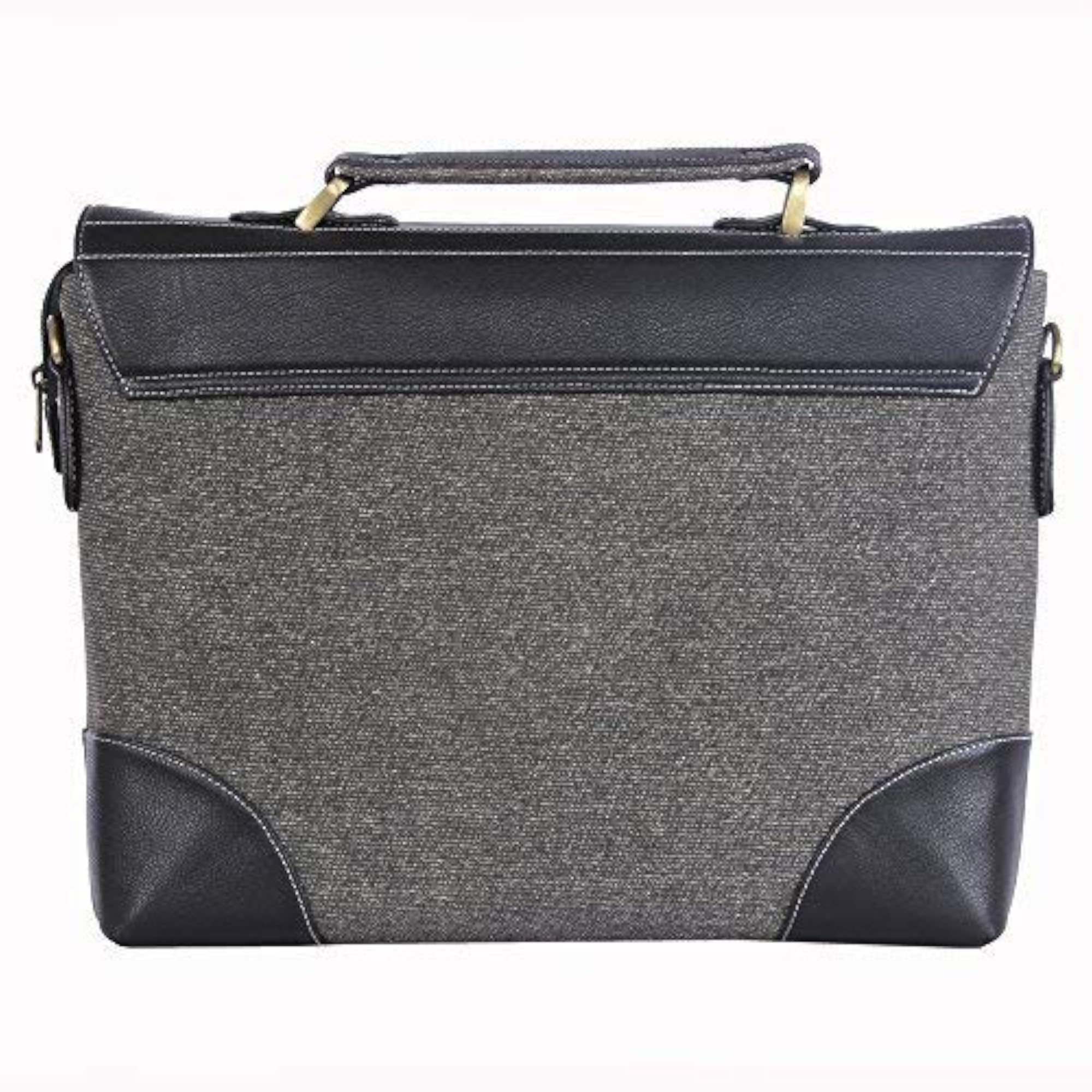 Fabric 35.56 cms Black Messenger Bag (P 20- BLK)