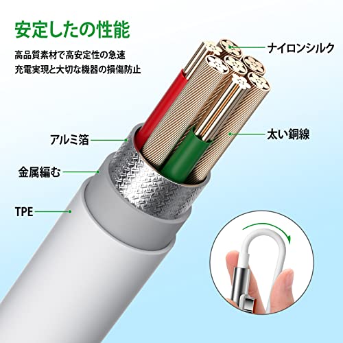 Image of USB Type-C Cable, 6A, 120W, For Xiaomi, USBC Cable, Rapid Charging, 5.9 ft (1.8 m), L-Shaped, Compatible with Xiaomi 12, 11Tpro /Redmi Note 11 /Black Shark Turbo Charge /Hyper Charge, 120W /67W /33W /18W Many Redmi Note 11pro /mi 11 Lite, 0.2 oz (5g /Mi 12 /POCO F4 GT /Black 5 /5 Pro Data Transfer Compatible with HUAWEI OPPO Galaxy Xperia Android etc. Type C Charging Cable