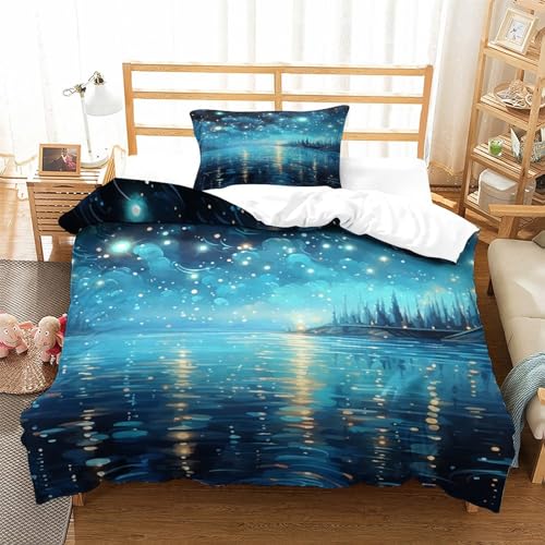Housses de couettes microfibre single IOFEER Starlight coton multicolore 135x200
