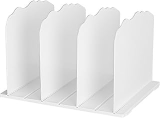 Estantería multiusos para dormitorio, resistente, color blanco y transparente, organizador de armarios, organizador de bolsas resistente