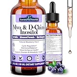 Myo-Inositol & D-Chiro Inositol Supplement For Women, 40:1 Ratio Support Hormone Balance & Ovarian w. Organic Chaste Tree Berry, Ceylon Cinnamon for Healthy Cycle Regulation, Mood, Nerve