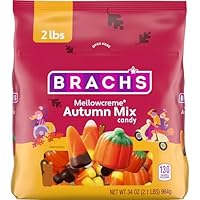 Brach's Mellowcreme Autumn Mix Candy, Halloween Candy, Fall Treats, 2lb Bag