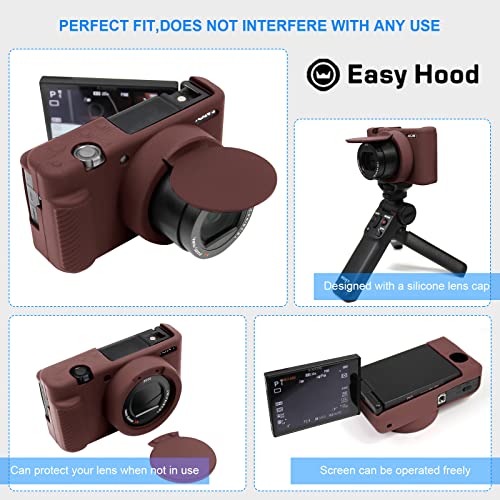 Funda protectora Easy Hood para cámara Sony ZV-1 café miniatura 5