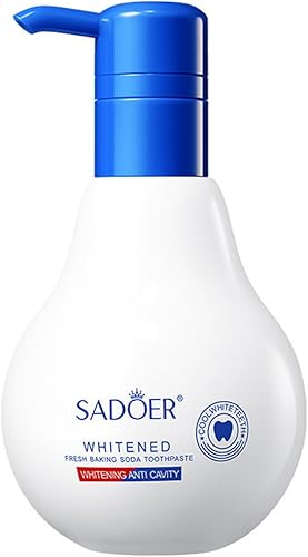 Pasta de dientes de prensa, pasta de dientes blanqueadora de bicarbonato de sodio, eliminación de manchas, fuerte poder de limpieza, removedor de