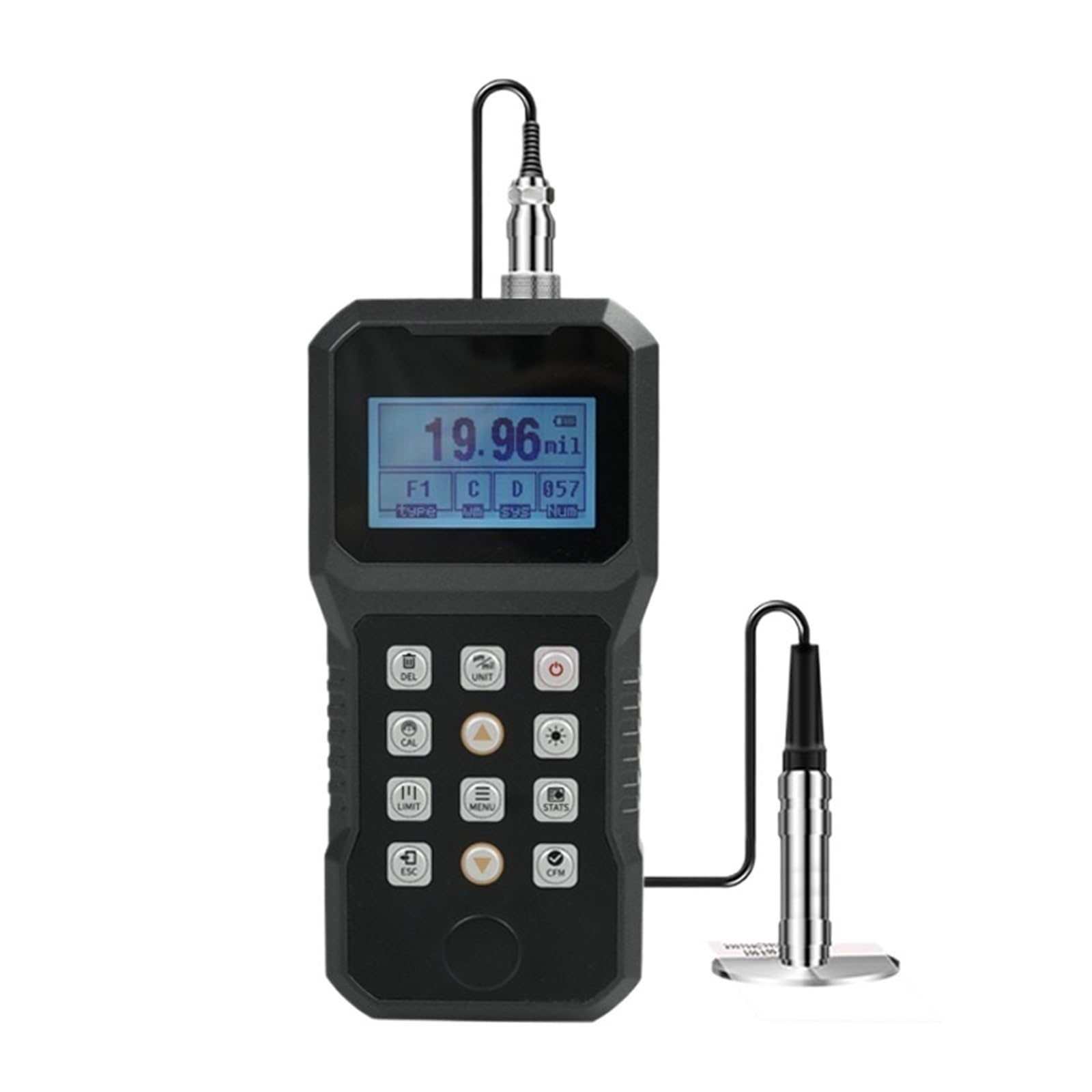 LNHHG Multifunction Coating Thickness Gauge Magnetic Induction Eddy Current Technology for Testing Iron/Cobalt/Nickel/Aluminum(Ferrous Magnetic Prob)