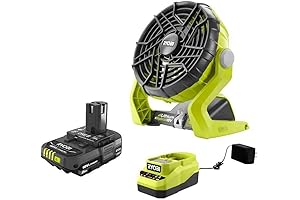 Ryobi 18-Volt ONE+ Hybrid Portable Fan with Battery and Charger