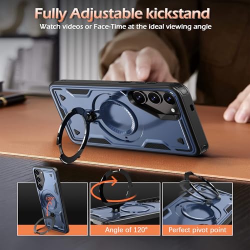 Image of for Samsung Galaxy S22 Case Magnetic with stand [Compatible with MagSafe] [with Screen Protector] Wireless Charging, Shockproof Galaxy S22 5G Case, Ring Holder Phone Cover, for Samsung S22 Phone Case