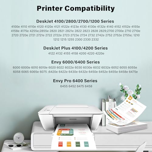 Aimery Tinta de impressora 67 XL preta/colorida combo de cartuchos de tinta substituições para tinta