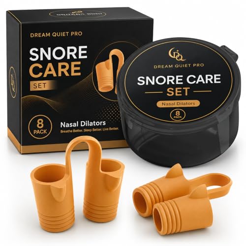 Nasal Dilators for Sleeping and Breathing, Reusable Snoring Solution Silicone Nose Vents, Internal...