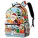 Produktbild Freizeit Campus Reiserucksäcke, Weihnachtsmann und Kinder in der Nachbarschaft Taschen mit Flaschenhalter für Mädchen Jungen