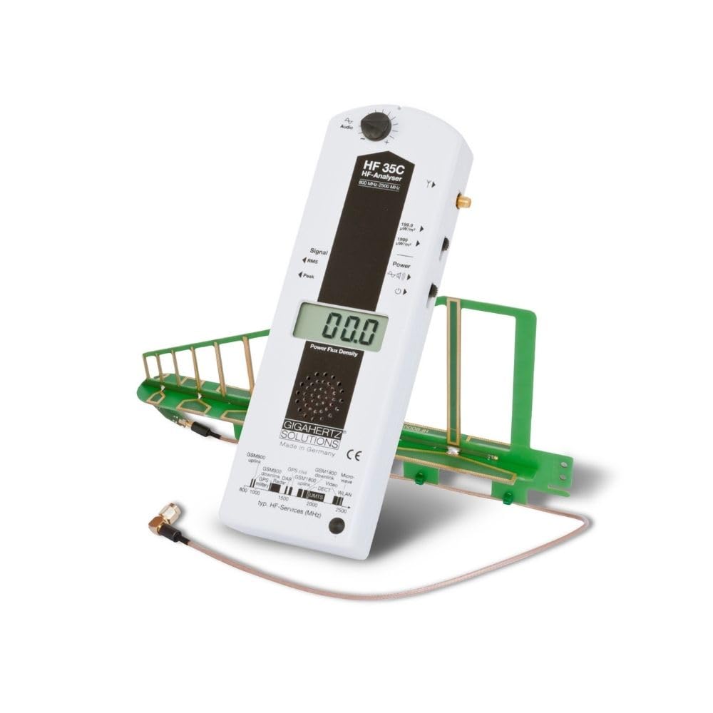 Gigahertz Solutions HF35C | Medidor avanzado de electrosmog para la detección de radiaciones de Alta frecuencia (800 MHz - 2,7 GHz)