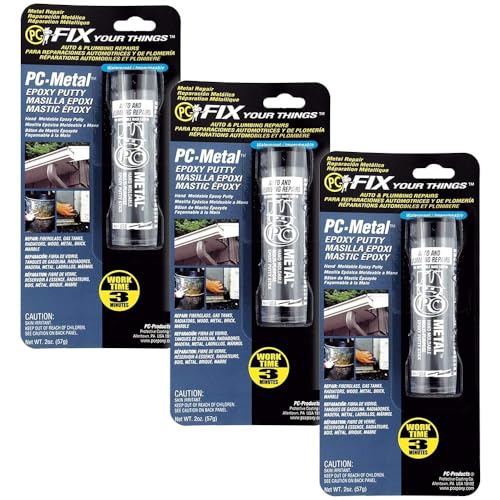 Image of PC Products PC-Metal Epoxy Putty, 2 oz Stick, 3-Pack, Dark Gray,25536