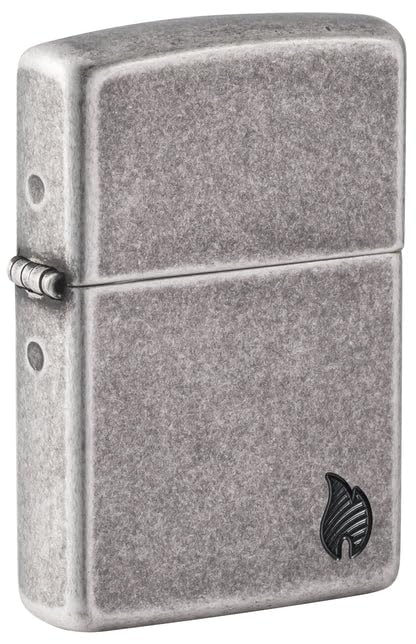 Encendedor Zippo Armor Grabado Profundo Plata Antigua miniatura 1