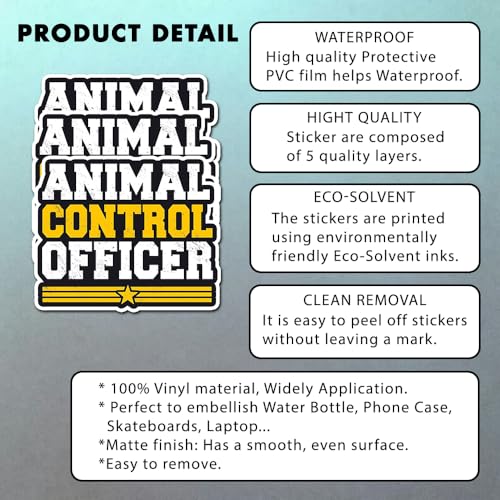 Calcomanías de oficial de control de animales divertidas para termo y Kindle 7
