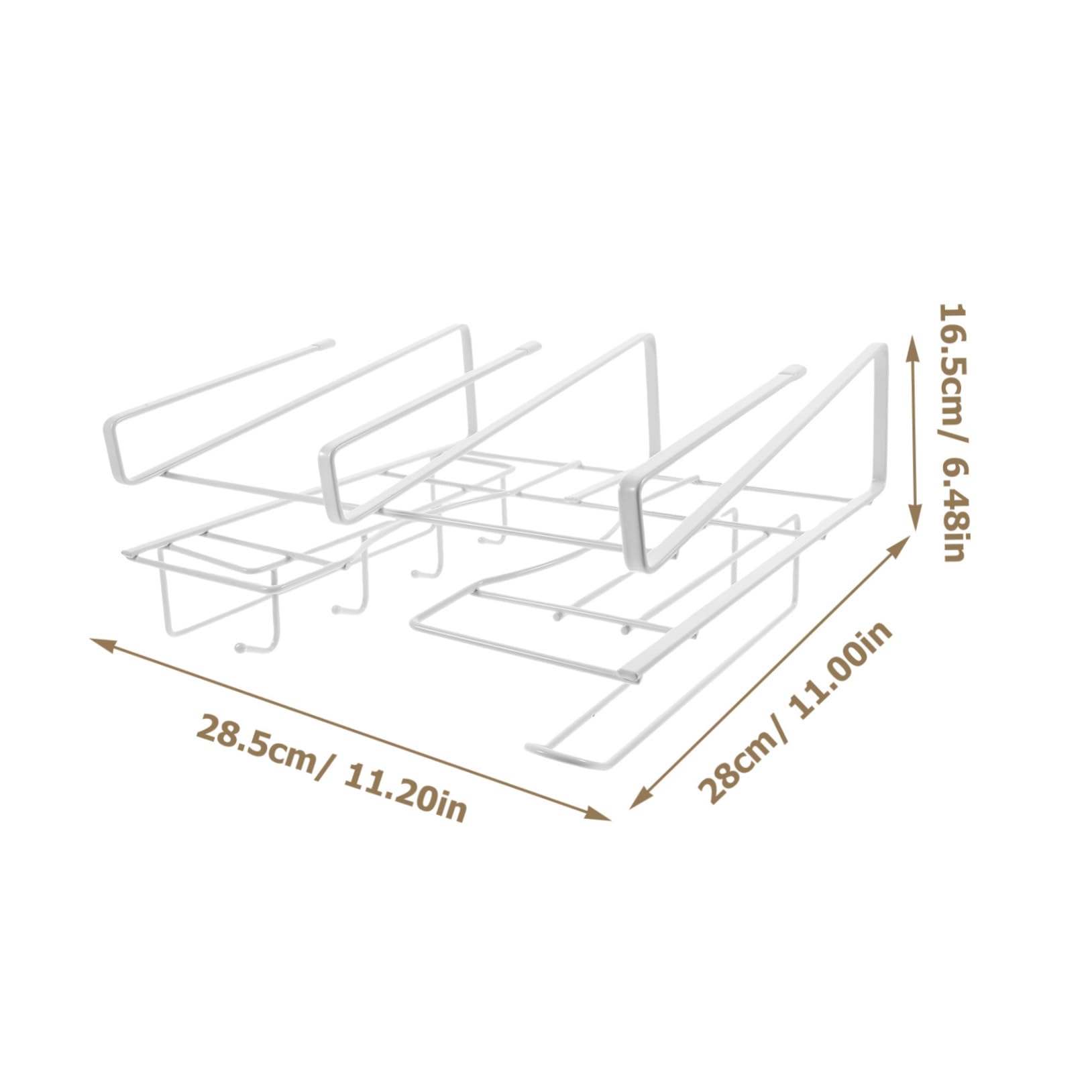KICHOUSE Under Cabinet Utensil Organizer Hanging Rack for Kitchenware Space Saving Holder with Strong Load Bearing Capacity for Home Storage and Decoration