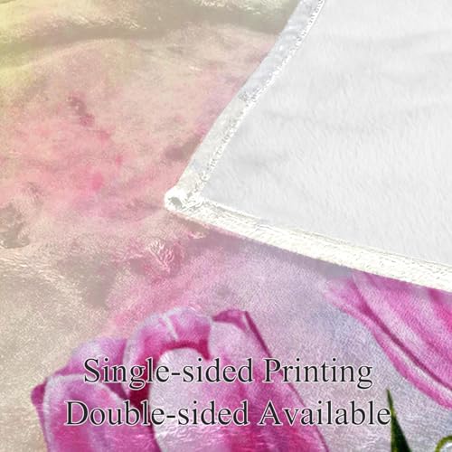 Couverture polaire fleur contre les soirées fraîches jeté de canapé microfibre