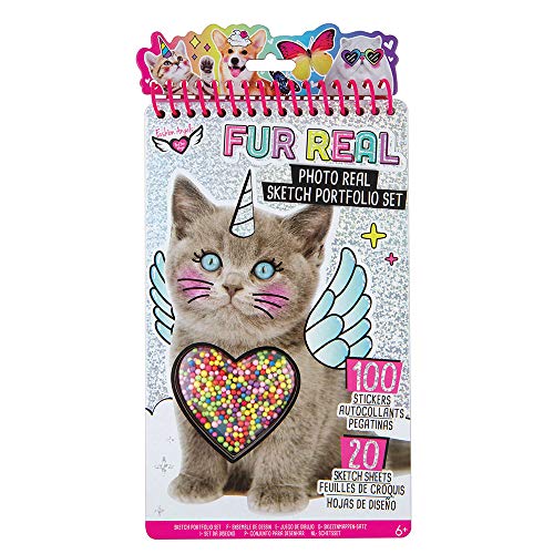 Fashion Angels Fur Real Shaker Compact Sketch Portfolio/ Pet Coloring Book/ Photo Real Sketch Book
