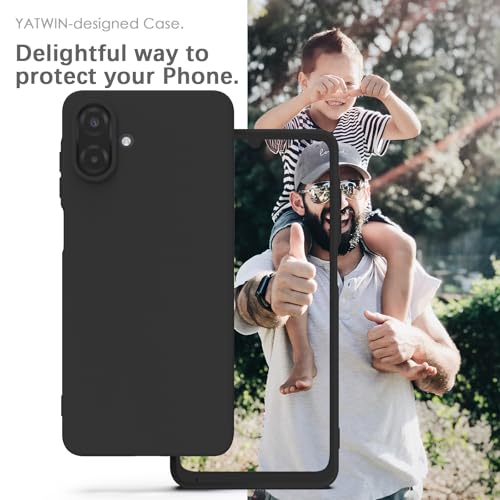 Image of YATWIN Silicone Case for Samsung Galaxy A07 4G, Soft-Touch, Shockproof, DustProof, Antiskid Phone Cover for Samsung Galaxy A07 4G - Black