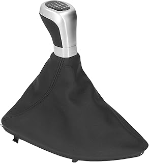 Fydun Alavanca de marcha de alavanca de mudança de marcha de couro com 6 velocidades, acessórios de carro para 1 série E81 E82 E87 E88