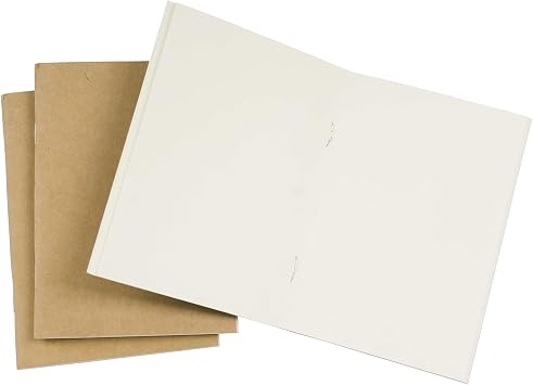 Moterm Travelers Notebook Refills Insert, Set of 3Blank/Unlined | Size Passport, 100gsm Paper