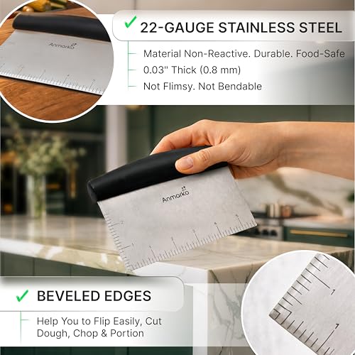 fannenheber- / Pfannenwender-Profi-Set, aus Edelstahl, ideal für Pfannkuchen Grillpfanne Kochen auf flachen Oberflächen Scraper Chopper