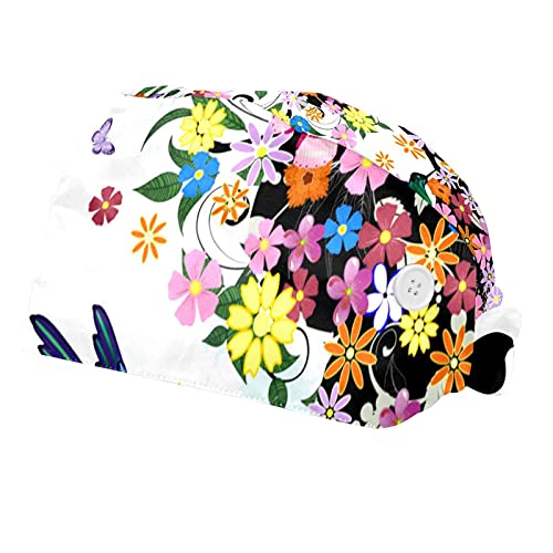 Gorras de trabajo ajustables de diseño de mariposas para niña, diseño de hadas, gorras de...