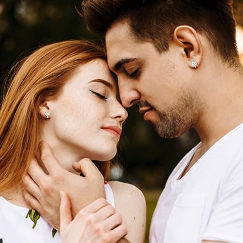 Thunaraz Cubic Zirconia Clip on Earrings - Women Hypoallergenic Comfortable Non Pierced Stud Earrings for Wedding and Dance Competitions, Clip-on Earrings Silver Gold3