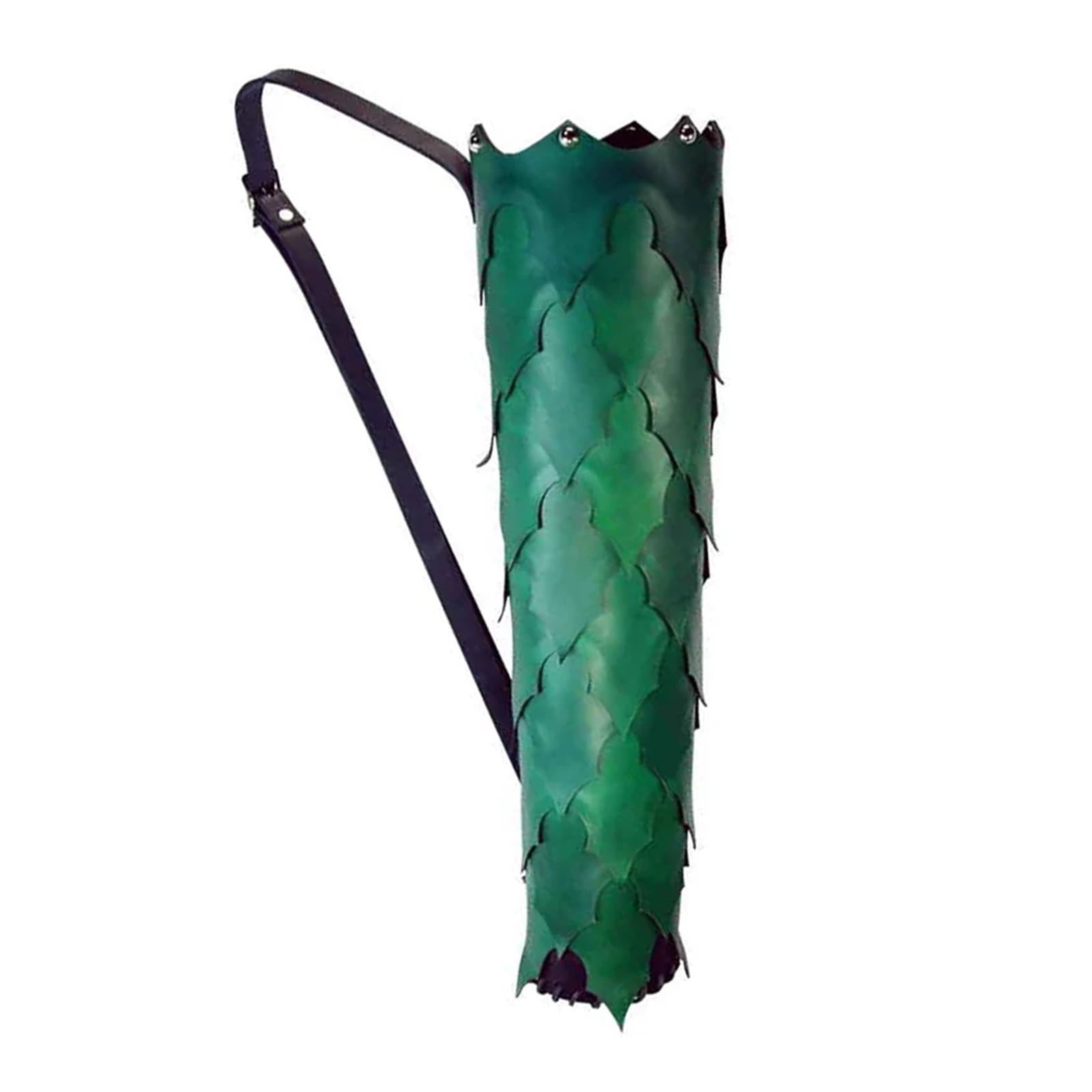MRKU Porta frecce da tiro con L'Arco, Borsa a Tracolla, Comoda per Larp Medievale, Arciere, Scaglie di Drago, Foresta, elfico, Custodia in Pelle, Robin Hood, Ranger