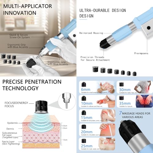 Máquina de terapia con ondas de choque, dispositivo para terapia de ondas de choque FSA y HSA, para recuperación muscular y alivio del dolor articular, no invasivo, sin efectos secundarios, corriente alterna 110 V / 60 Hz, presión de 0,5 a 10 bar miniatura 6