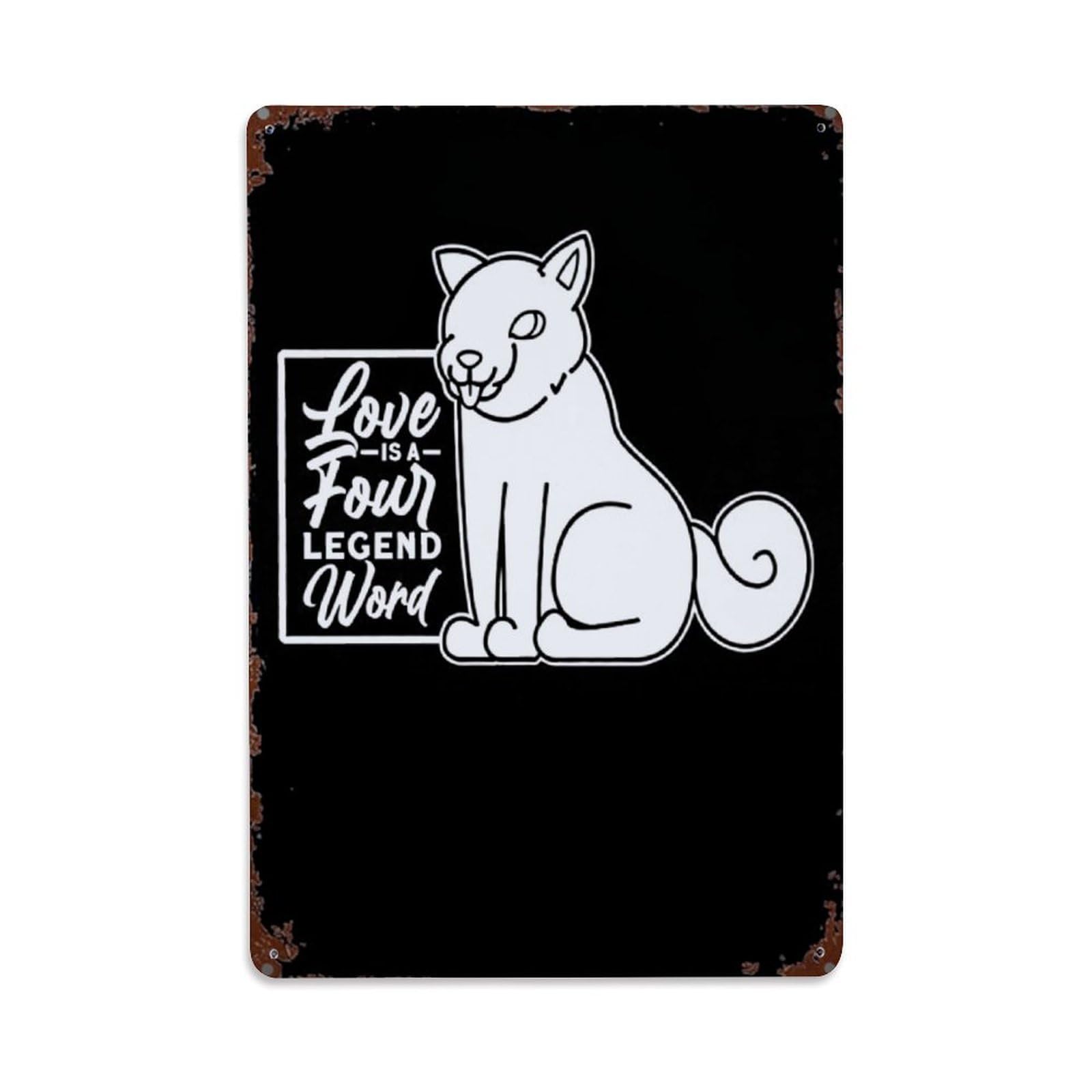 Nestemfo Vintage Love Is A Four Word Legend Tin Sign Metal Sign, Living Room,Bar, Home, Bedroom Wall Decor,Retro Metal Poster 8X12 Inches
