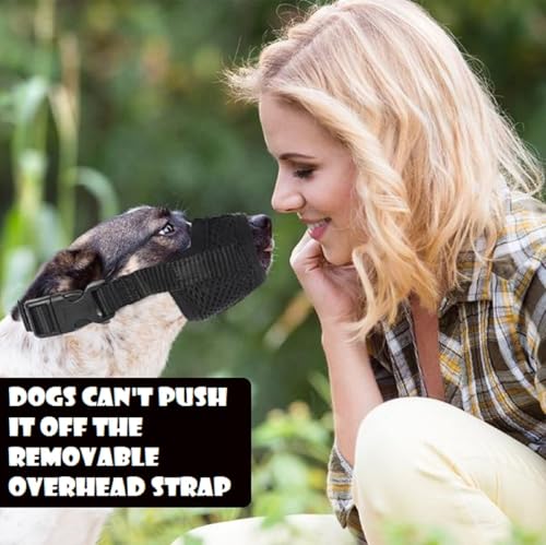 Hundemaulkorb verhindert Beißen und Fressen Bellen und Kauen, Nylon-Maulkorb für kleine, mittelgroße Hunde mit atmungsaktivem Netz, weicher Hunde-Mundschutz mit Verstellbarer Schlaufe (XS)