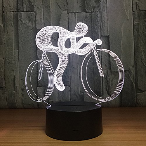 Lampada 3D Ciclismo Lampada da Comodino con Luce