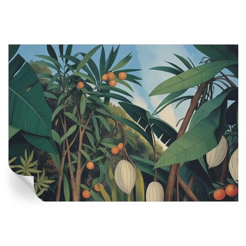 Mural de pared selva tropical para tapar imperfecciones sin obras y decorar rápido 2