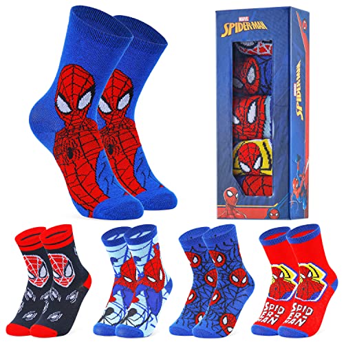 Marvel Chaussettes Enfant - 5 Paires de Chaussettes Enfant Garcon Spiderman
