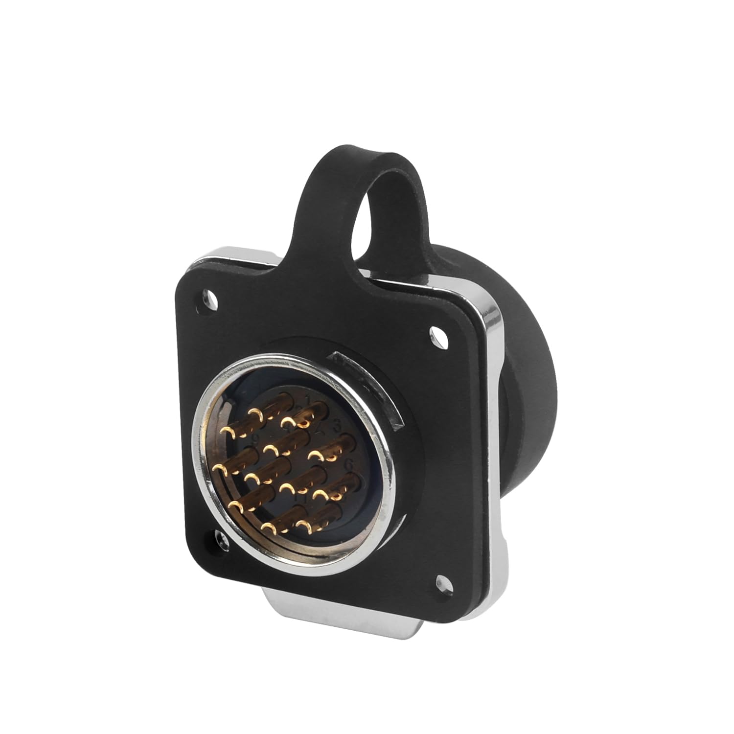 CNLINKO LP-20 12 Pin IP68 Waterproof Connector Aviation Plug with 1M Cable | Pin Partitional Design, Flange Socket, Panel Mount, Solder, Plug & Play, for Outdoor, Industrial, Electrical Connection