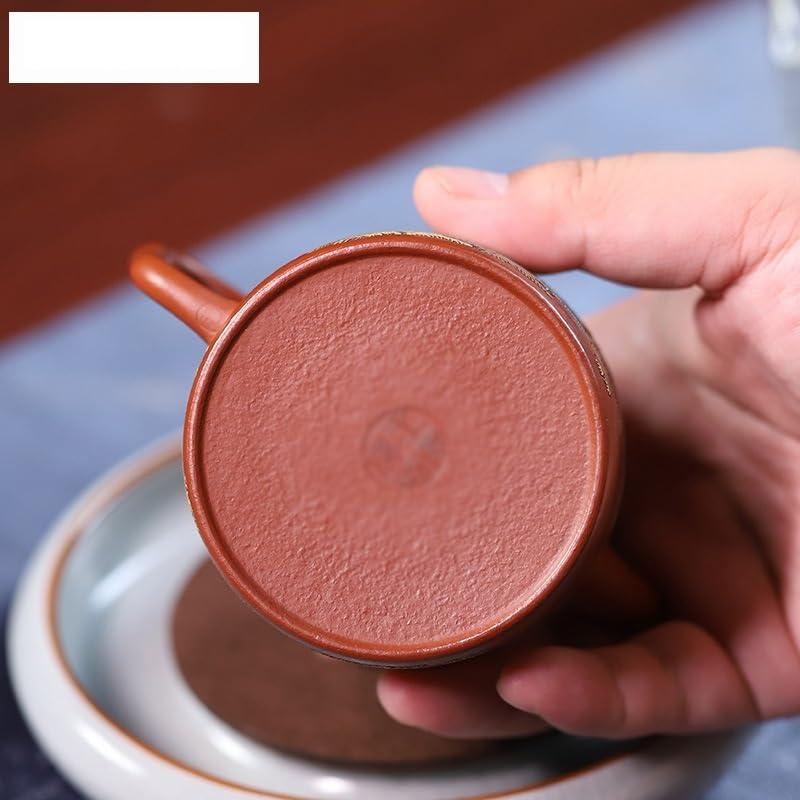 Théière en Argile Violette 200 ML, fabriquée à la Main, avec Filtre, en Terre Crue (Type Zhu). Coffret à thé Zisha. Infuseur à thé en Vrac.