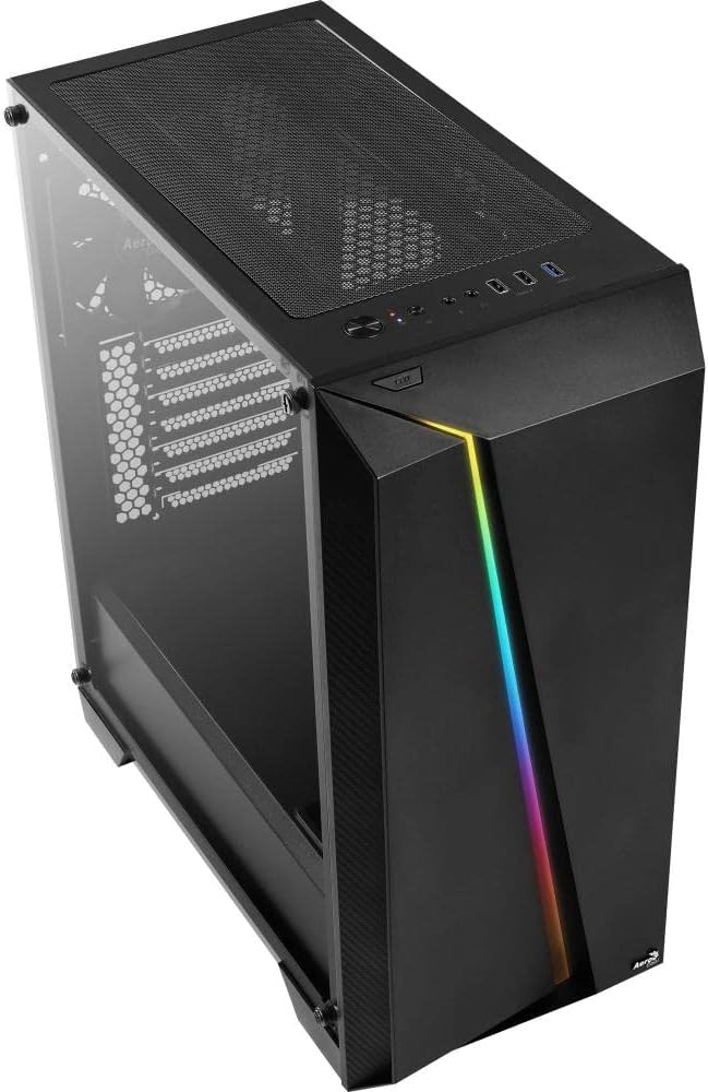 Boitier Moyen Tour ATX AeroCool Cylon Pro Tempered Glass RGB avec panneau vitré (Noir)