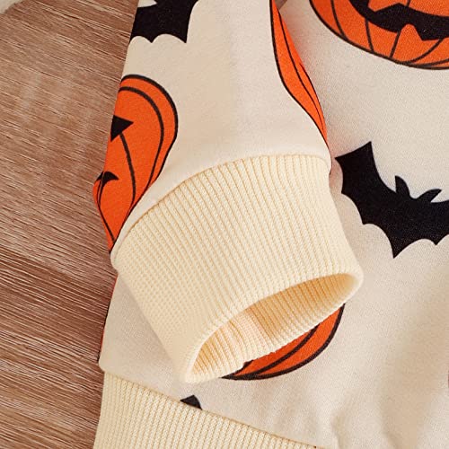 Toddler Baby Halloween Sweatshirts Boys Girls Pumpkin Long Sleeve Sweaters Pullover Shirts Fall Winter Warm Clothes4